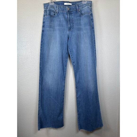 Fidelity Denim Denim - Fidelity Denim Womens 31 Katie Trouser High‎ Classic Flare NWT Raw Hem Med Wash